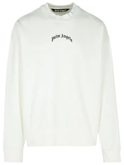 Shop Palm Angels White Cotton Sweatshirt