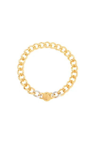 Shop Versace Necklace In Gold