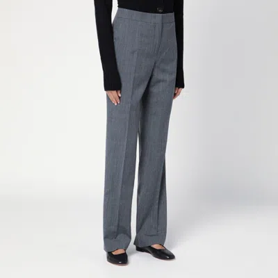 Shop Jil Sander Grey Wool Trousers Women In Gray