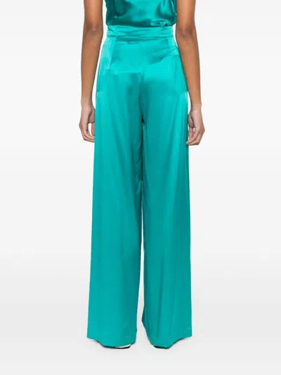 Max Mara Women Satin Wide-leg Silk Trousers In Multicolor