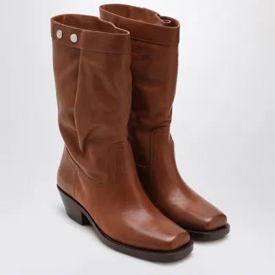 Isabel Marant Women's Ademe Leather Boots In Cognac In Brown