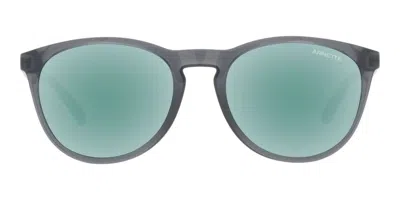 ARNETTE ARNETTE GORGON AN4299 2786-25 MEN'S SUNGLASSES - TRANSPARENT GRAY FRAME, LIGHT AZURE MIRROR TEAL LEN 