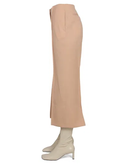 Shop Jil Sander Elegant Wool Pants In Tan