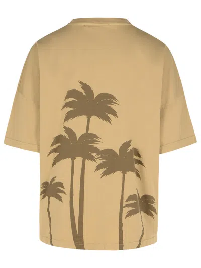 Shop Palm Angels Beige Cotton T Shirt