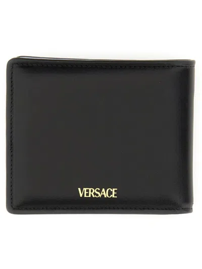 Shop Versace "jellyfish Biggie" Wallet In Black