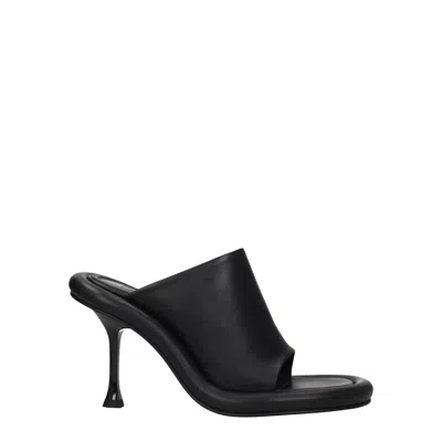 Jw Anderson Woman Sandals Black Size 10 Soft Leather