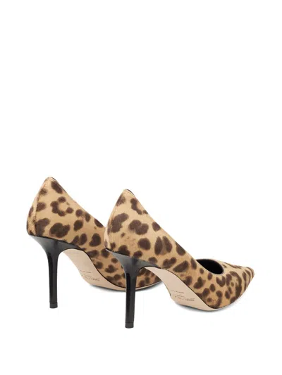 Shop Jimmy Choo Love Leopard Pumps In Brown