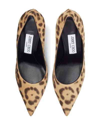 Shop Jimmy Choo Love Leopard Pumps In Brown