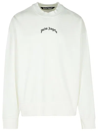 Shop Palm Angels White Cotton Sweatshirt