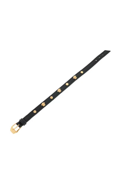 VERSACE MEDUSA LEATHER BRACELET 