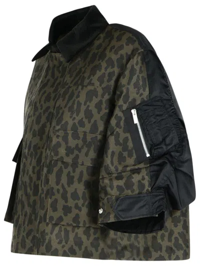 SACAI SACAI BROWN POLYESTER JACKET 