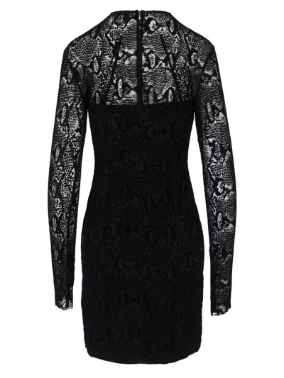 GIVENCHY MINI DRESS WITH TULLE PATTERN DRESSES BLACK 