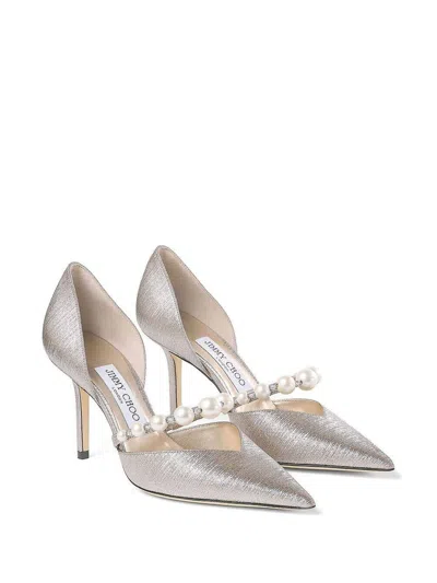Shop Jimmy Choo Aurelie Glittered Leather Pumps
