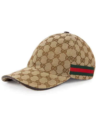 Gucci Original Gg Canvas Baseball Hat With Web