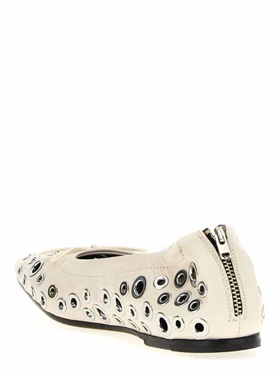 Golden Goose Amy Eyelet-embellished Nappa Ballerina Flats