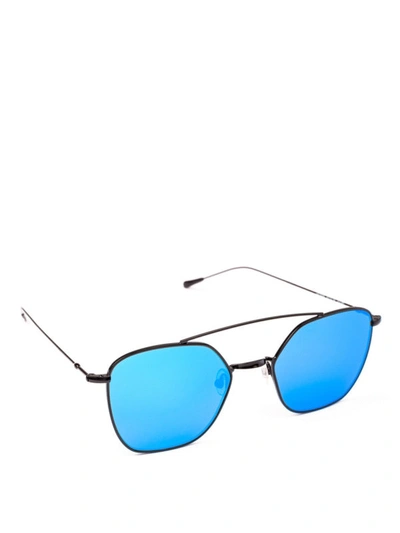 Spektre Dolcevita Blue Lens Black Frame Sunglasses In Black