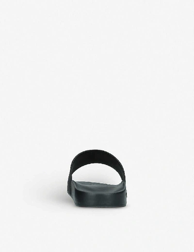 Shop Givenchy Womens Black Logo-detail Rubber Sliders Eur 36 / 3 Uk