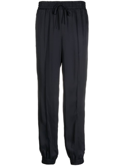 Jil Sander Drawstring Tapered Trousers In Black